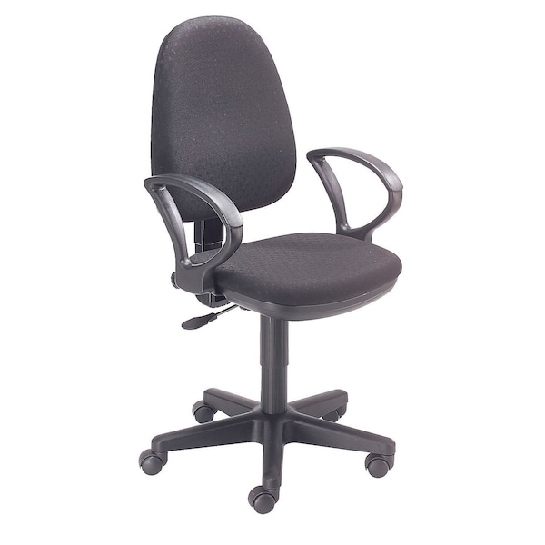 Global Industrial Ergonomic Multifunctional Chair, Fabric Upholstery, Black 506751BK - main